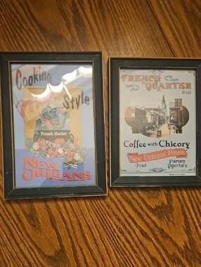 New Orleans French Market Vintage Post Cards Framed